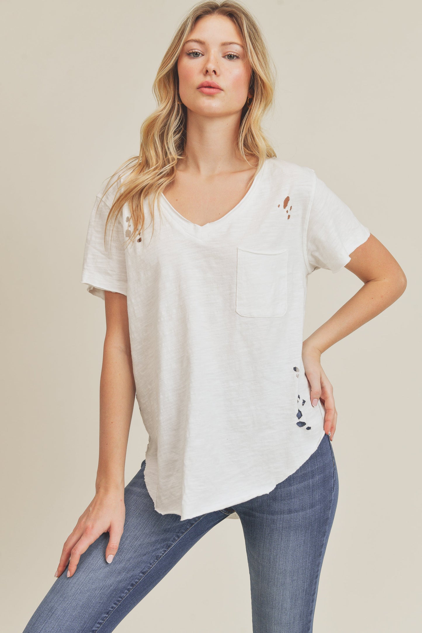 Distressed T Shirt