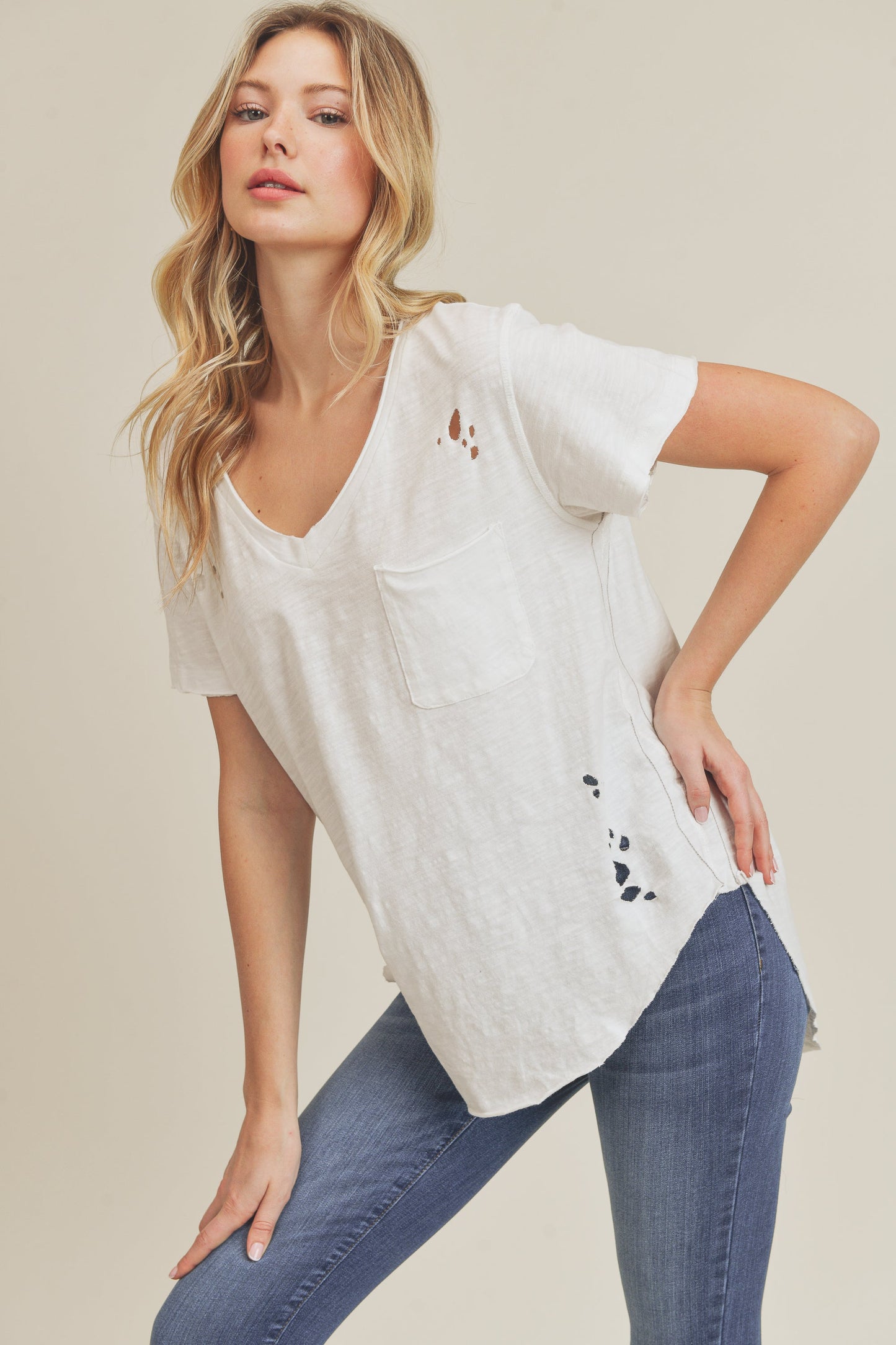 Distressed T Shirt