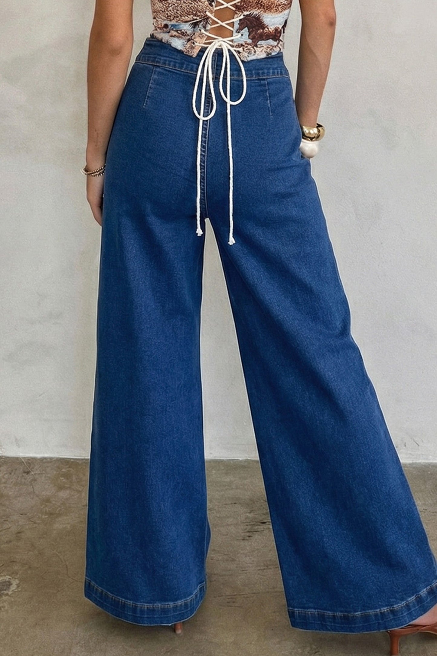 Hardware Decor Wide Leg Jeans RTS