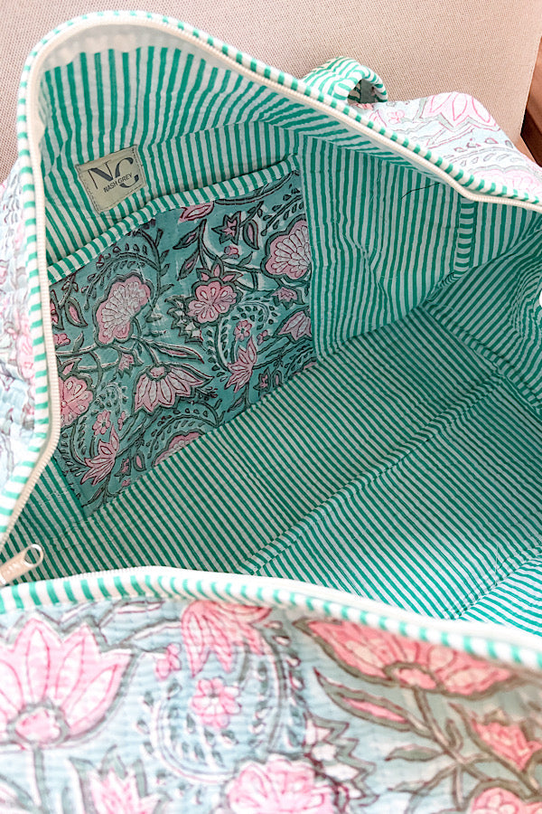 SC - ETA 8/29 - Nantucket Blooms Navy Duffle Bag