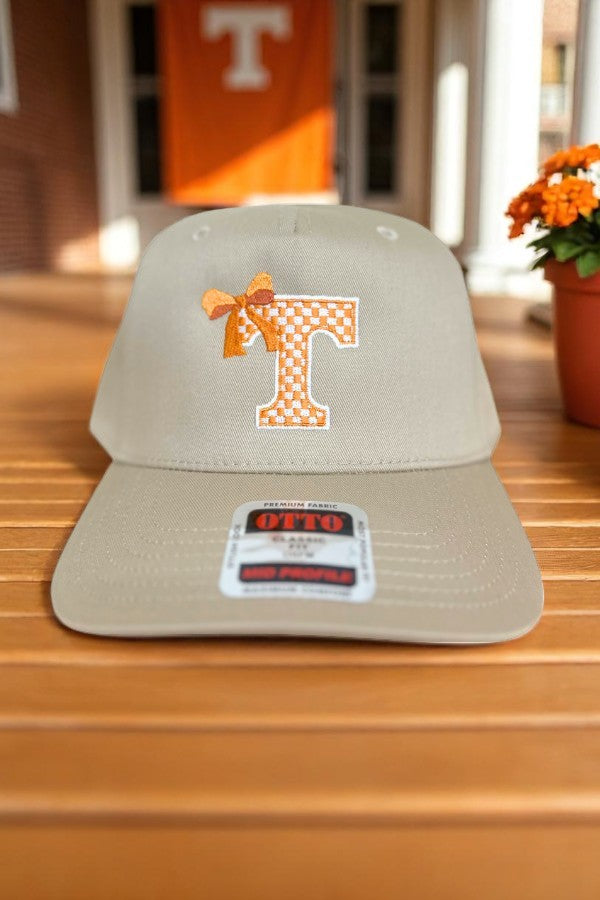 SC - ETA 8/18 - Vols T with Bow Tan Canvas Embroidered Hat