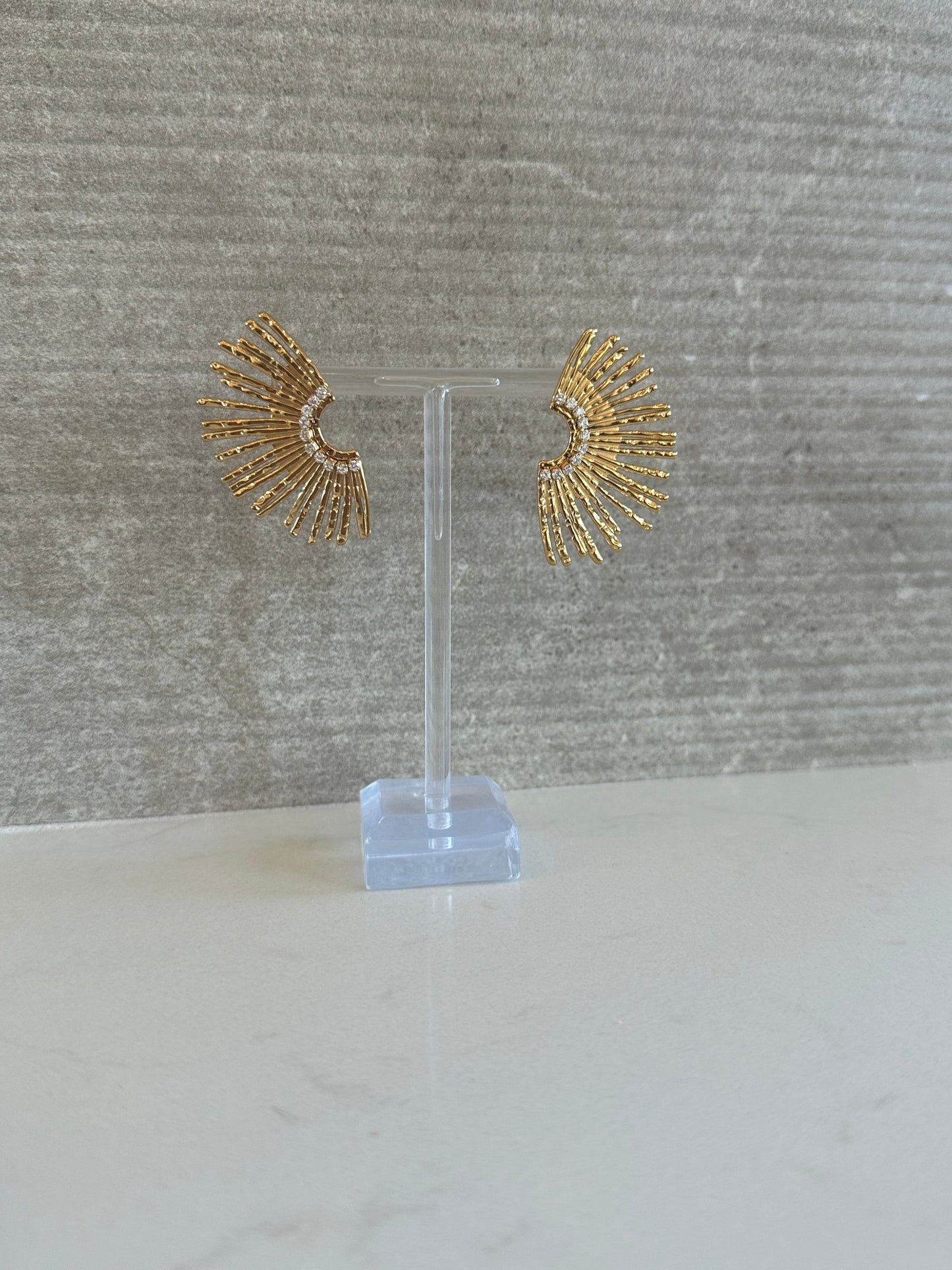 18k Sunflower Earrings
