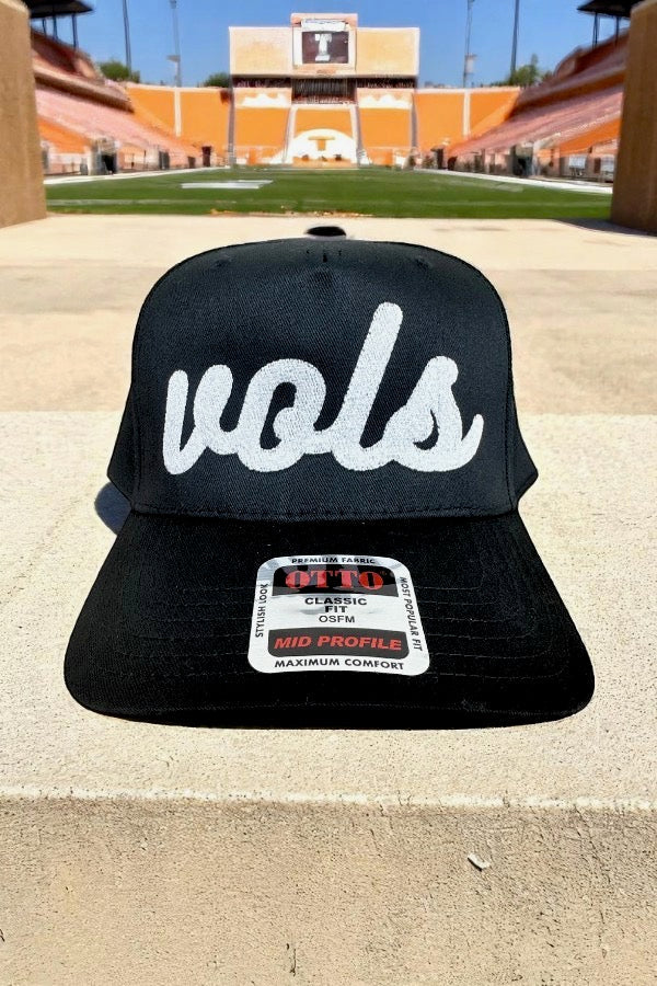 SC - Vols Script Black Canvas Embroidered Hat