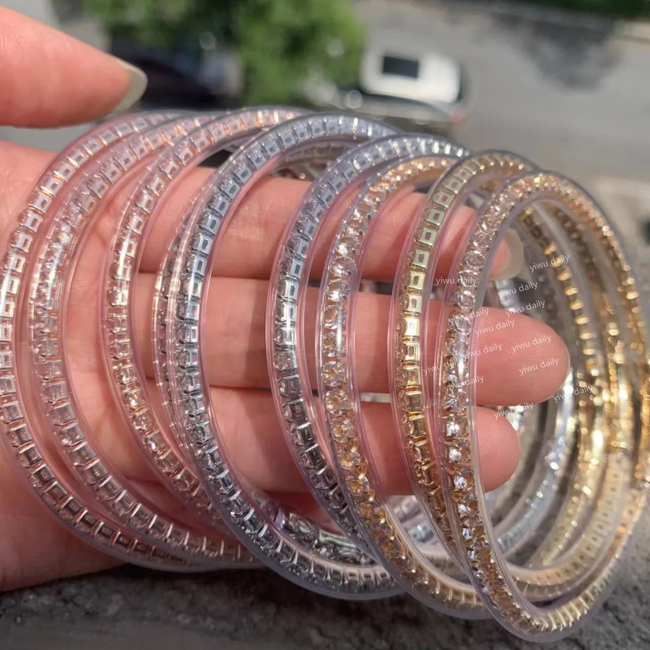 Rhinestone Monk Bracelets