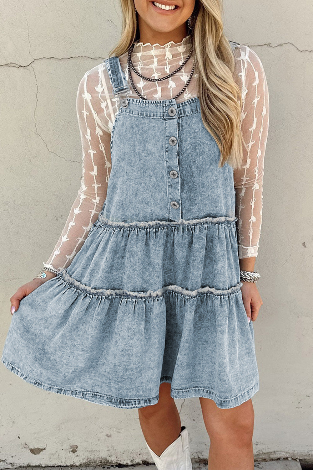Light Wash Denim Dress RTS
