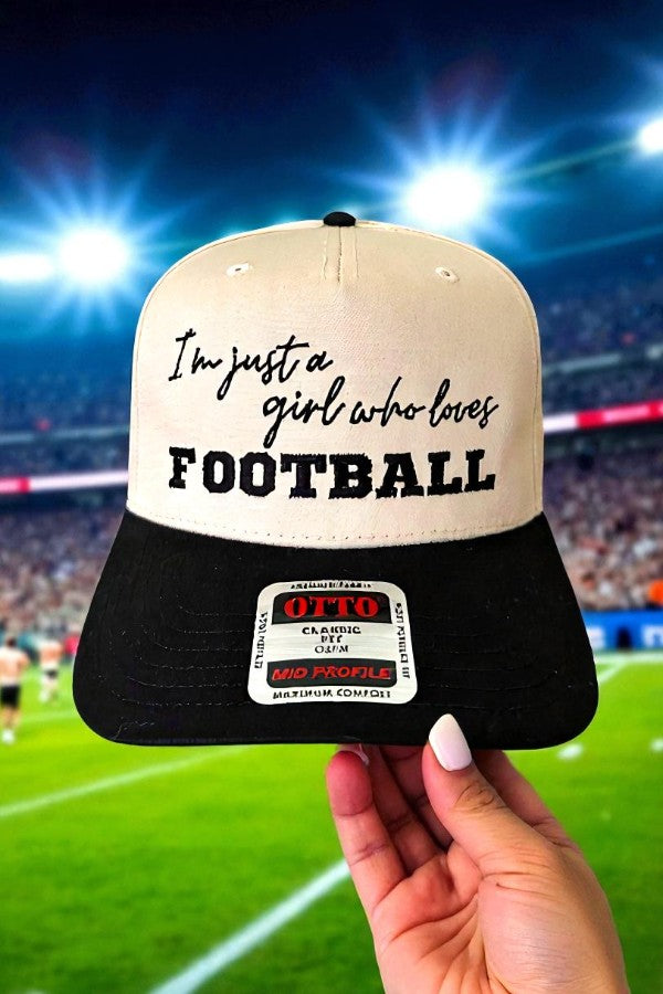 SC - ETA 8/15 - Just a Girl Who Loves Football Embroidered Hat