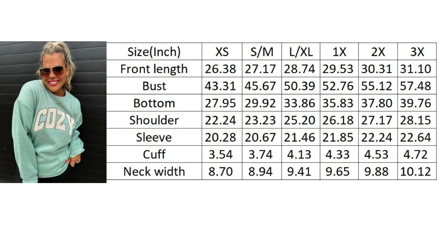 Preorder Cozy Sherpa Letter Embroidered Sweatshirt