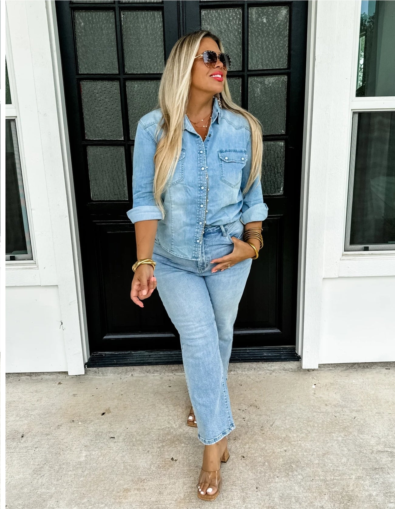 PREORDER DOLLY DENIM BUTTON DOWN 💙