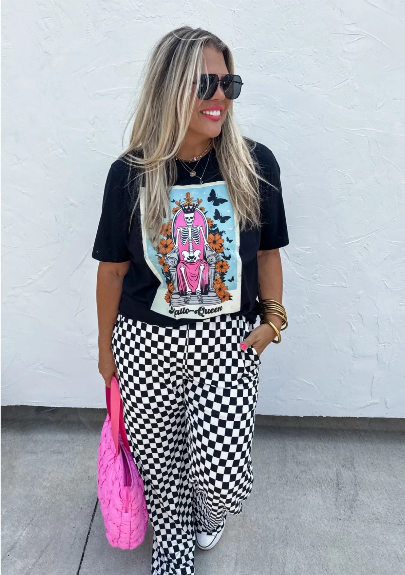 Bold Block Checker Pants