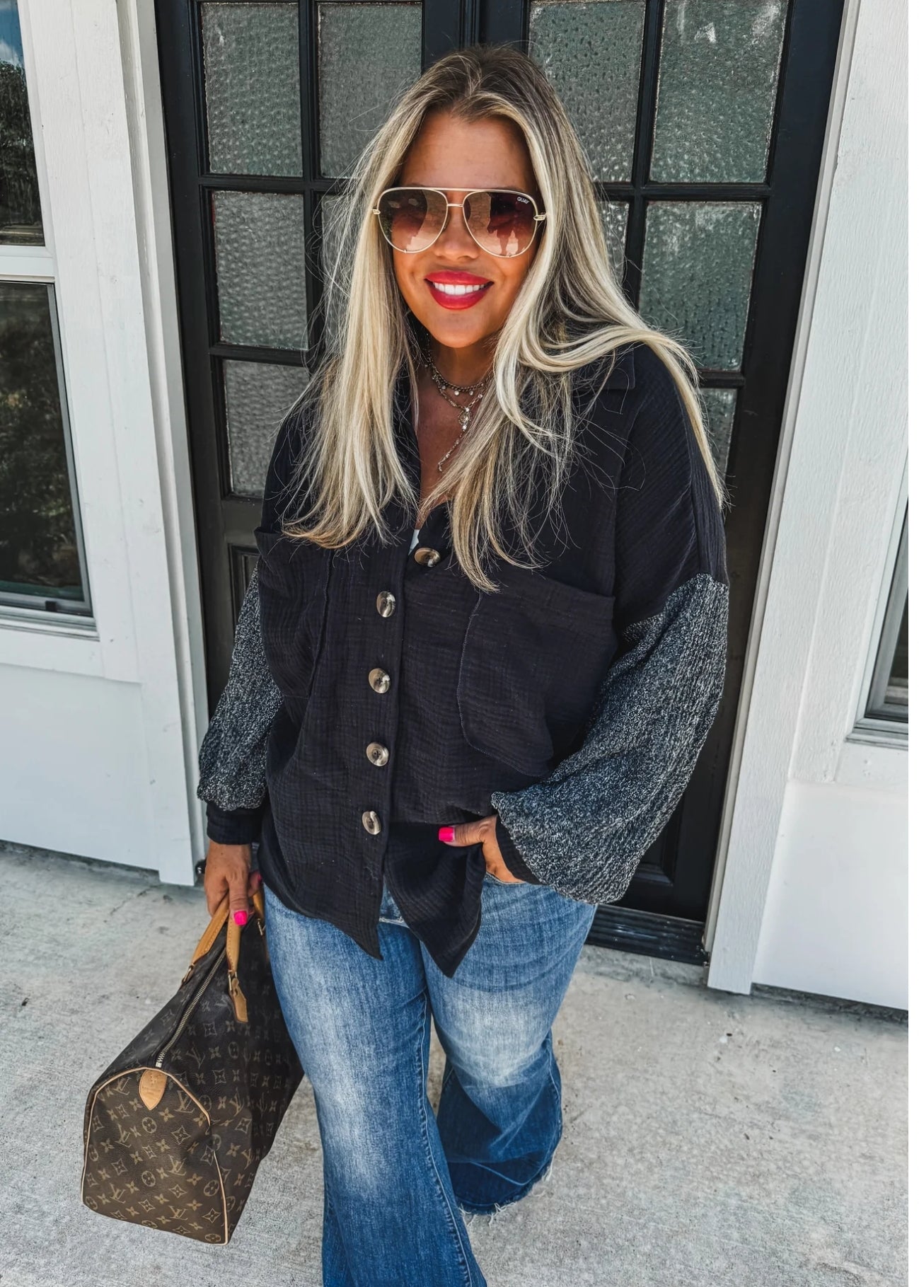 In The Moment Knit Sleeve Top