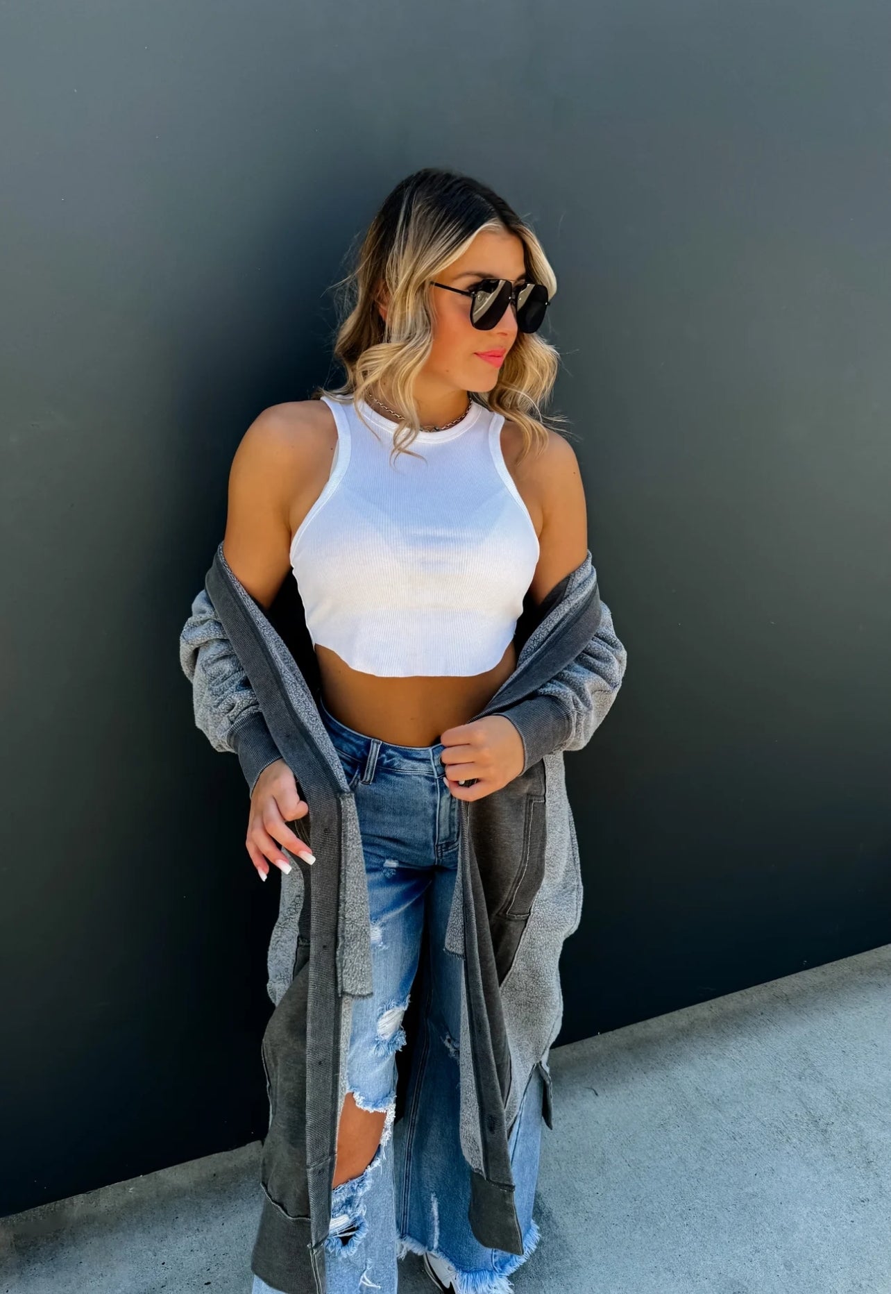 DESI SWEATSHIRT CARDIGAN