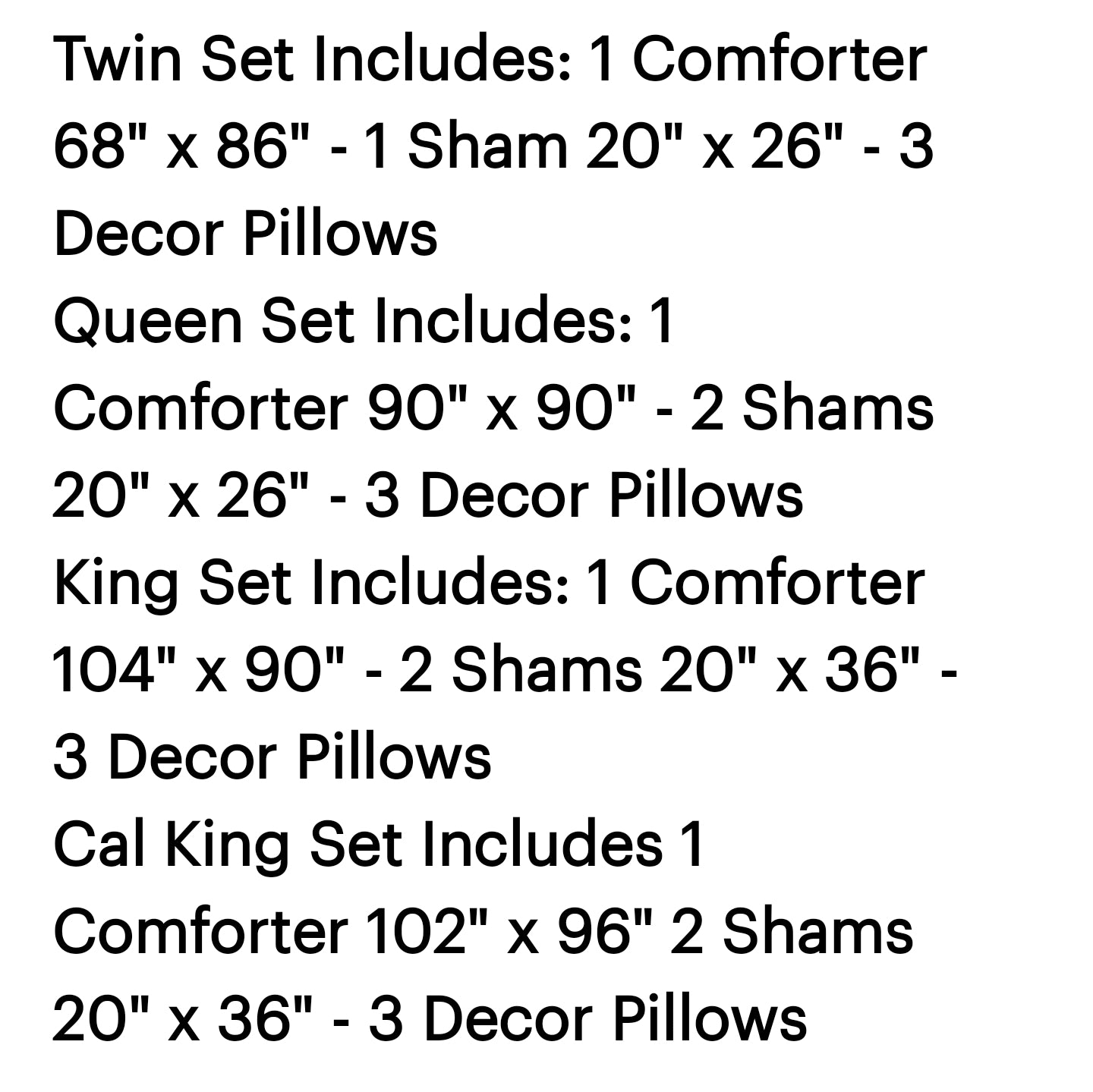 6 pc Comforter Set