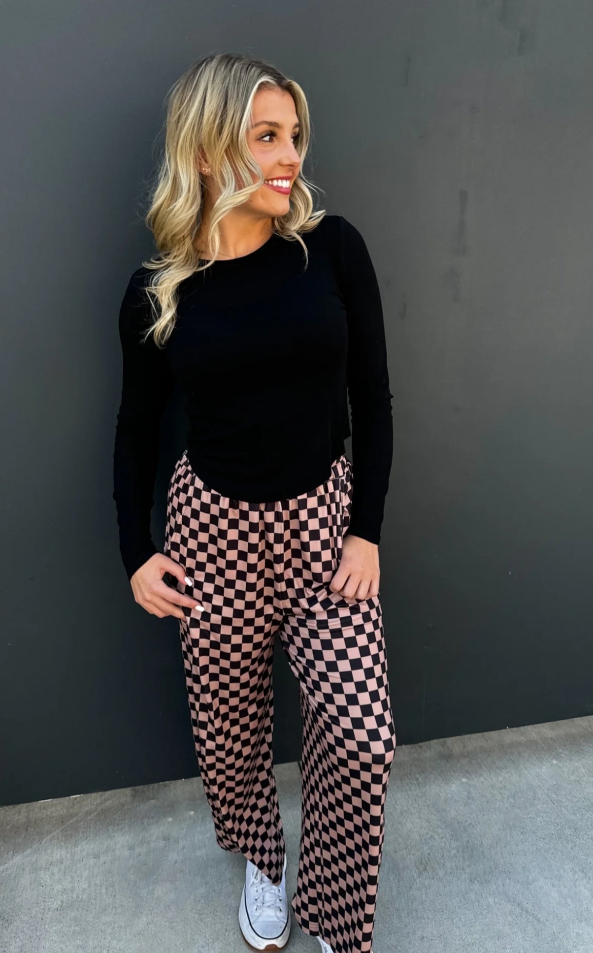 PREORDER- BOLD BLOCK CHECKER PANTS- NEUTRALS