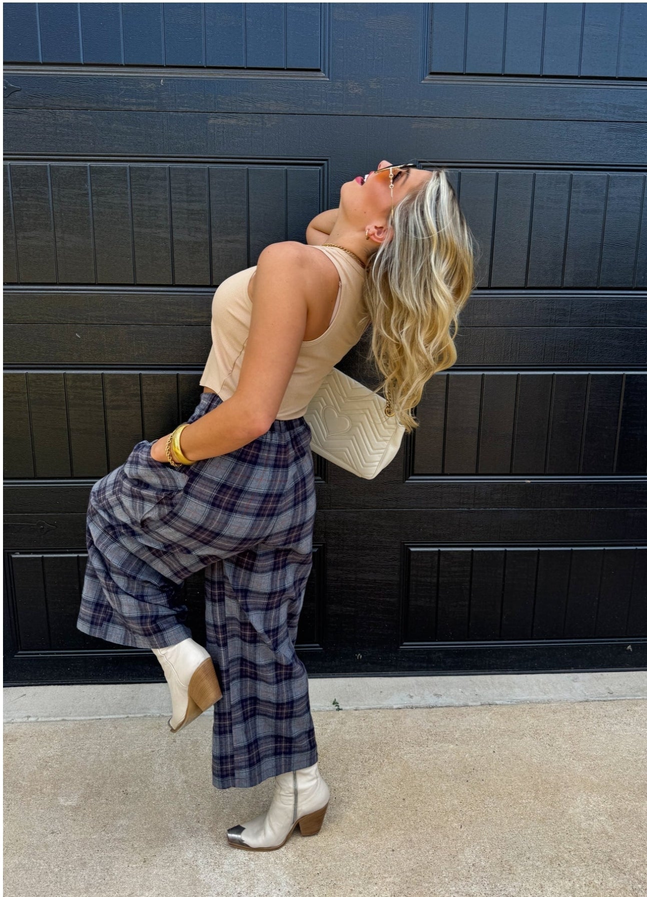 PREORDER- CAYLA CROP PLAID PANTS