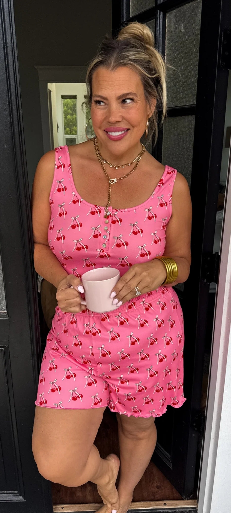 PREORDER- CHERRY & BOWS PJ SET