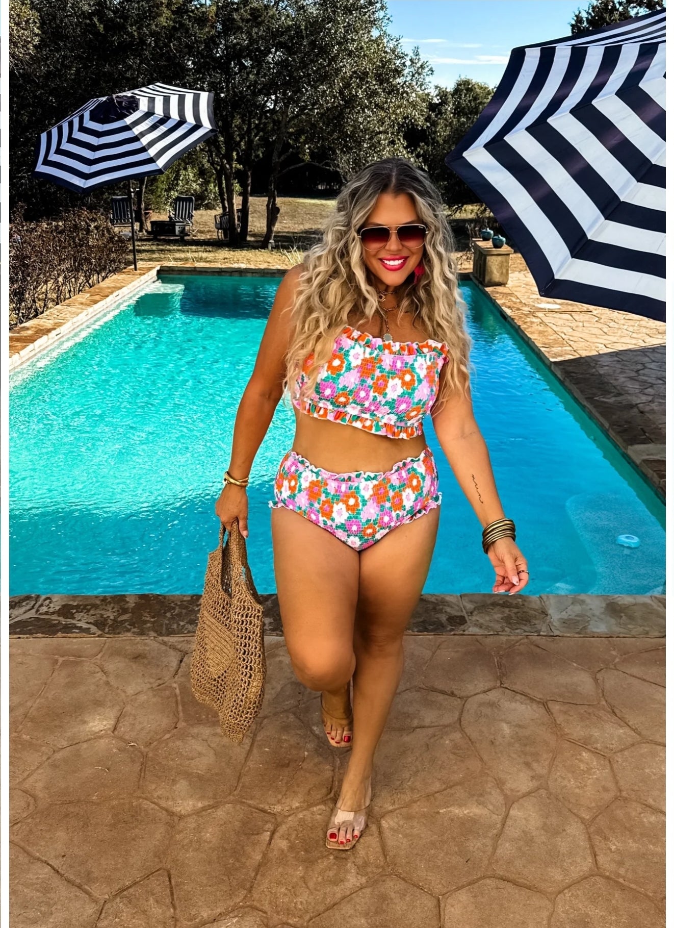 2nd Cut- AMALFI BLOOMS SWIM SET