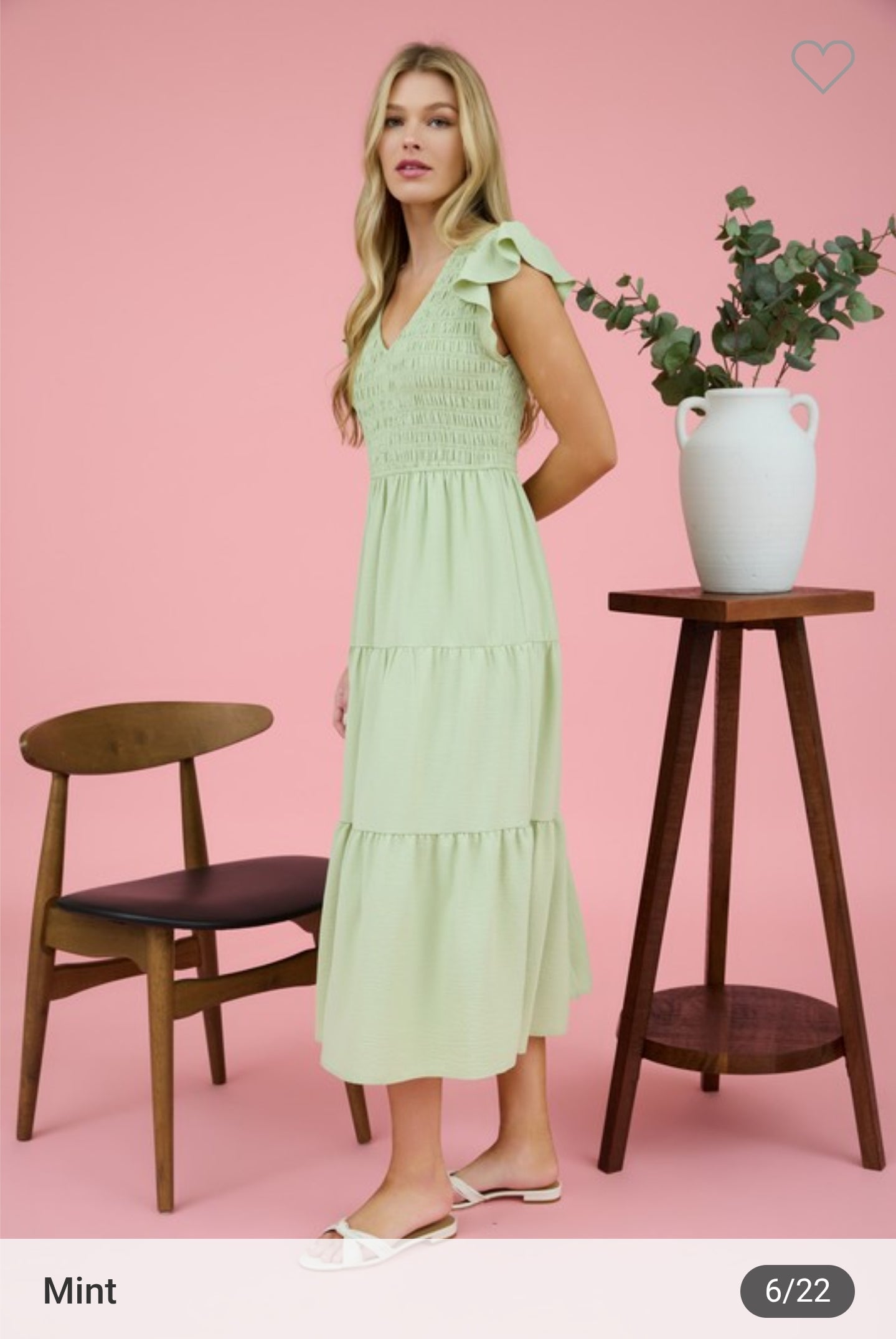 Flutter Sleeve Maxi Dress