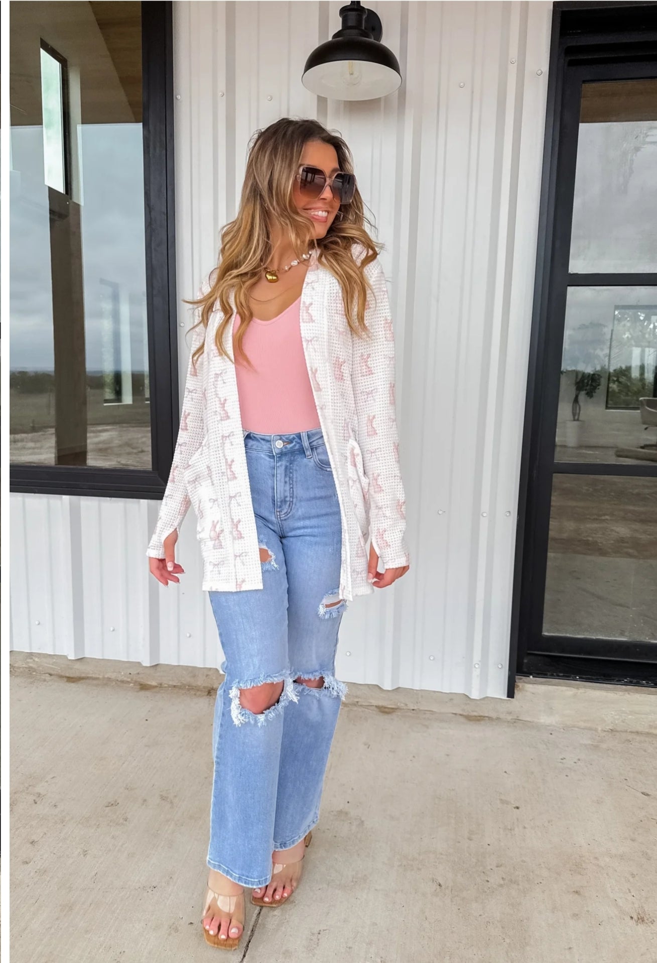 PREORDER- EASTER PRINT LOLA CARDIGAN