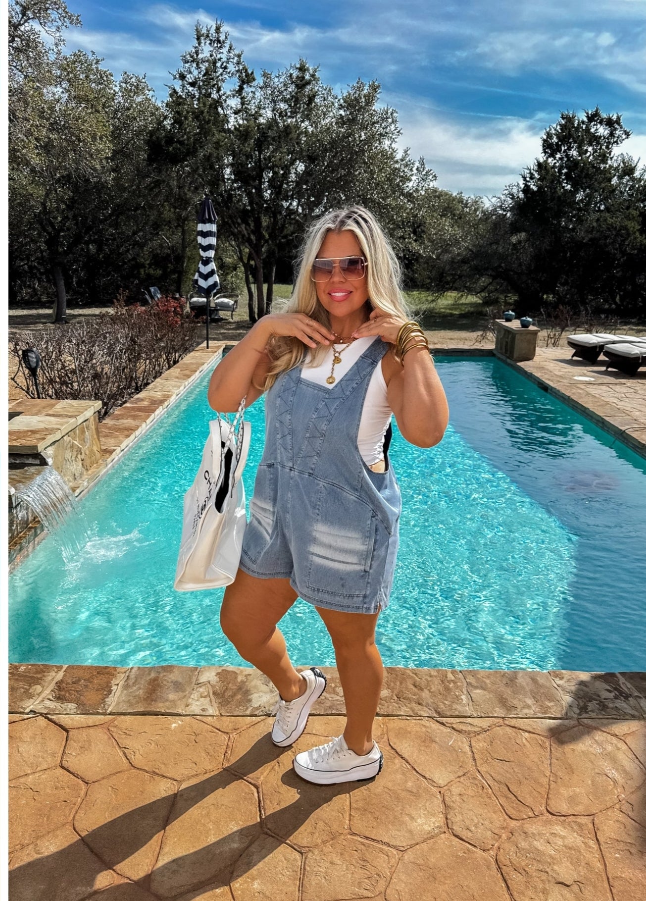 DAYDREAM DENIM ROMPER
