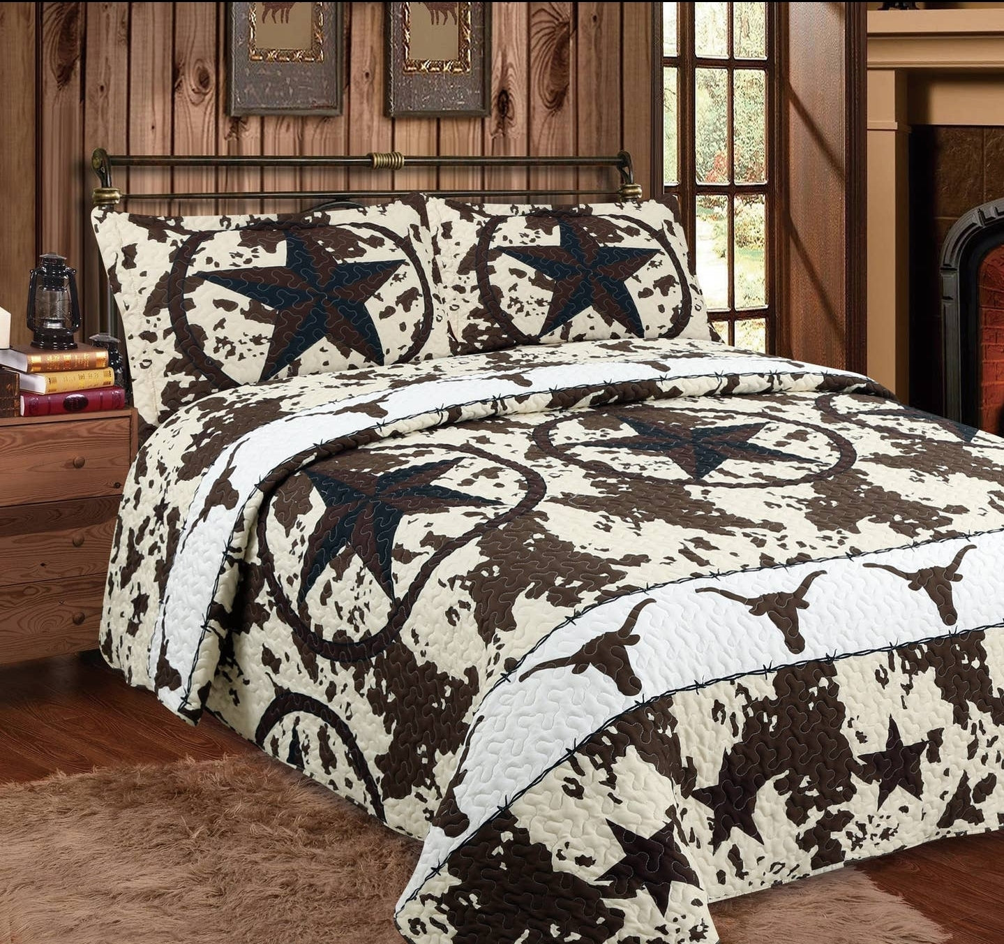 Long Horn & Cow Print 3 pc SET