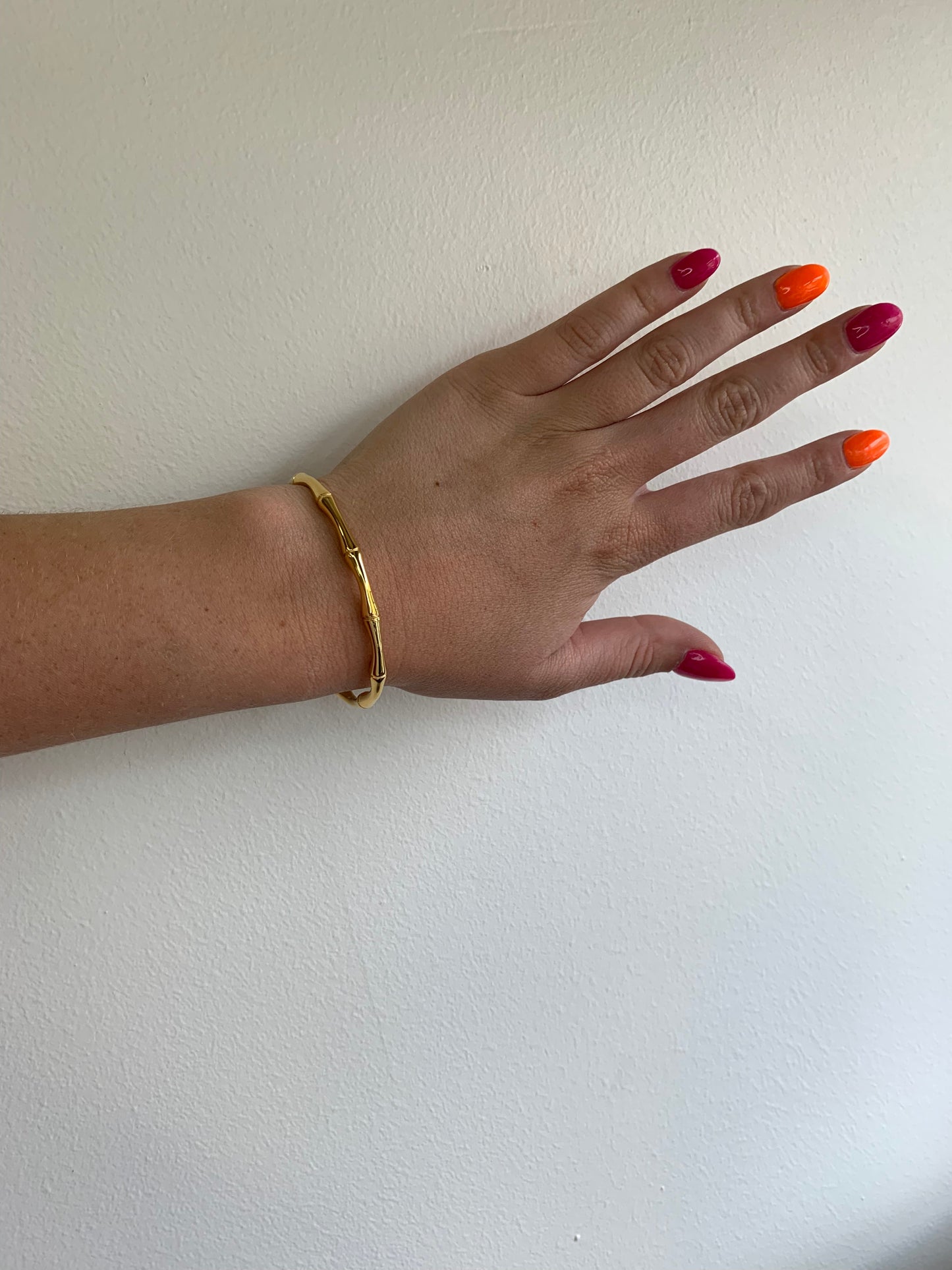 Bali 18k Gold Plated Bamboo Bracelet