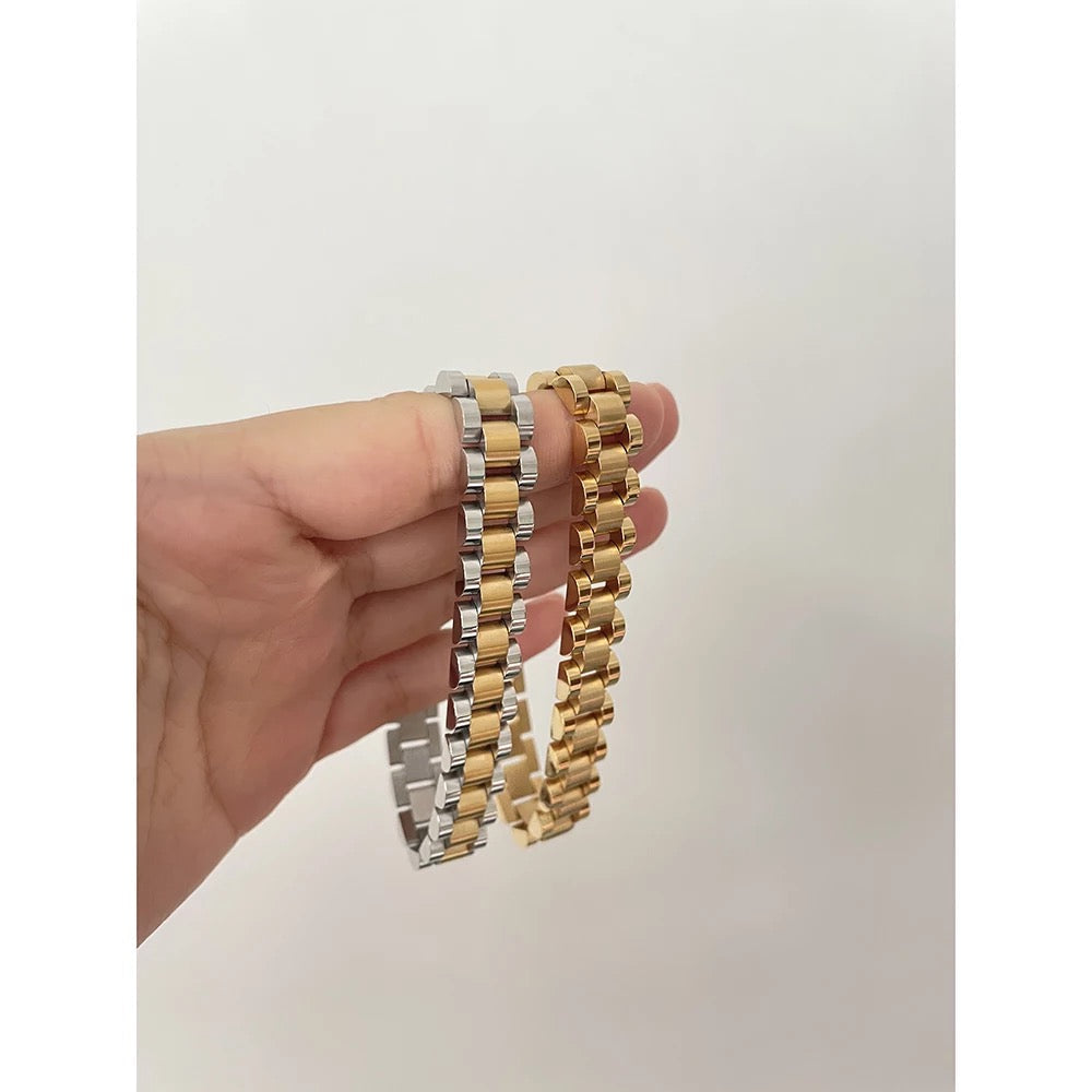 Time Stainless Steel Watch Band Bracelets