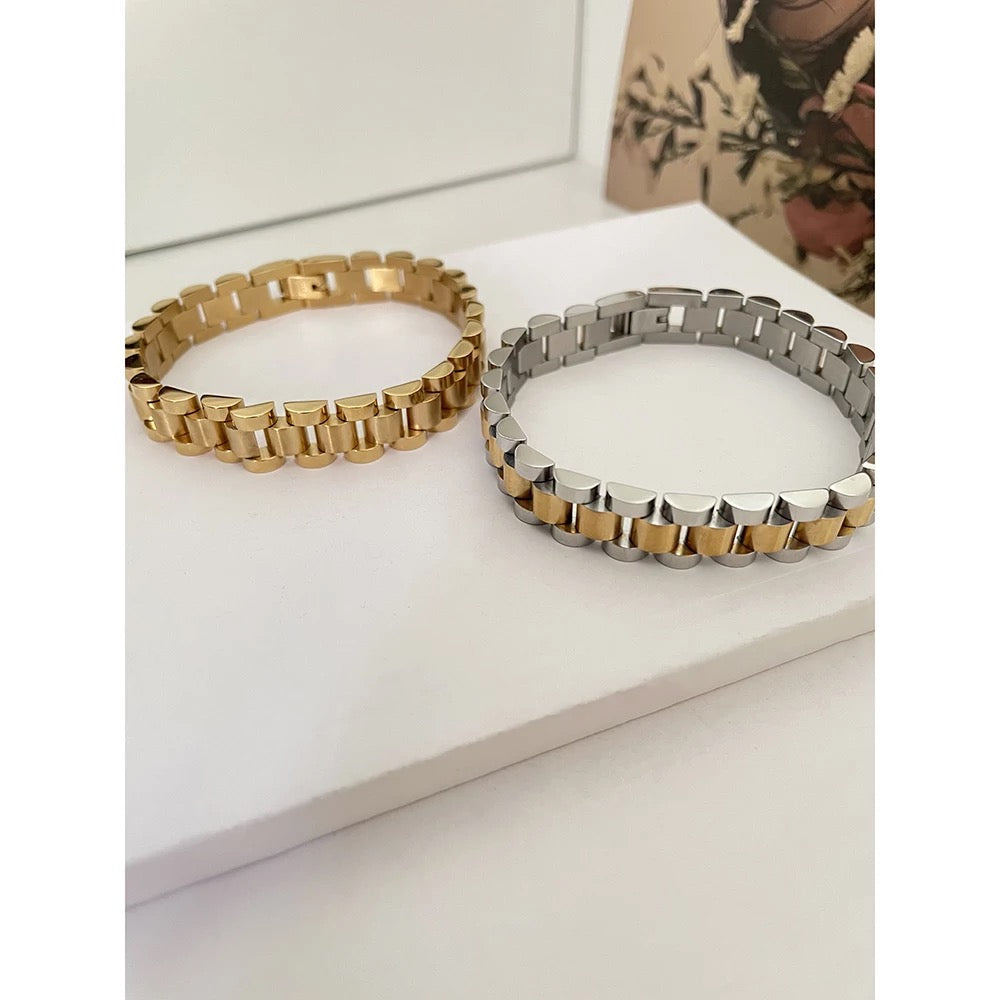 Time Stainless Steel Watch Band Bracelets
