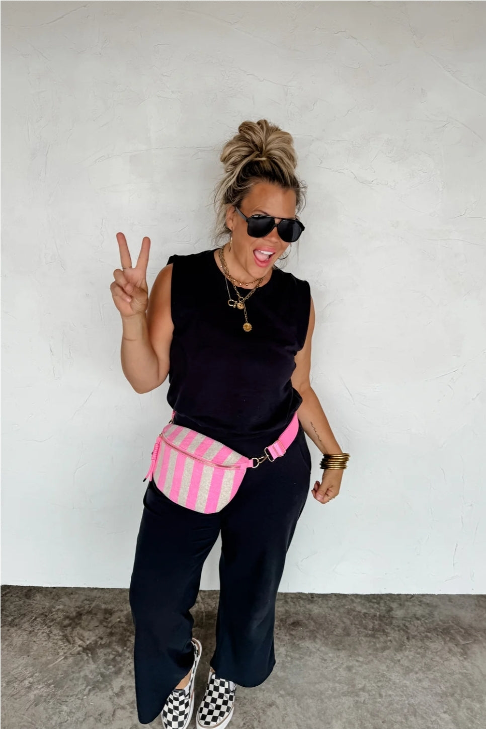 PREORDER- STRIPE TERRY BUM BAG