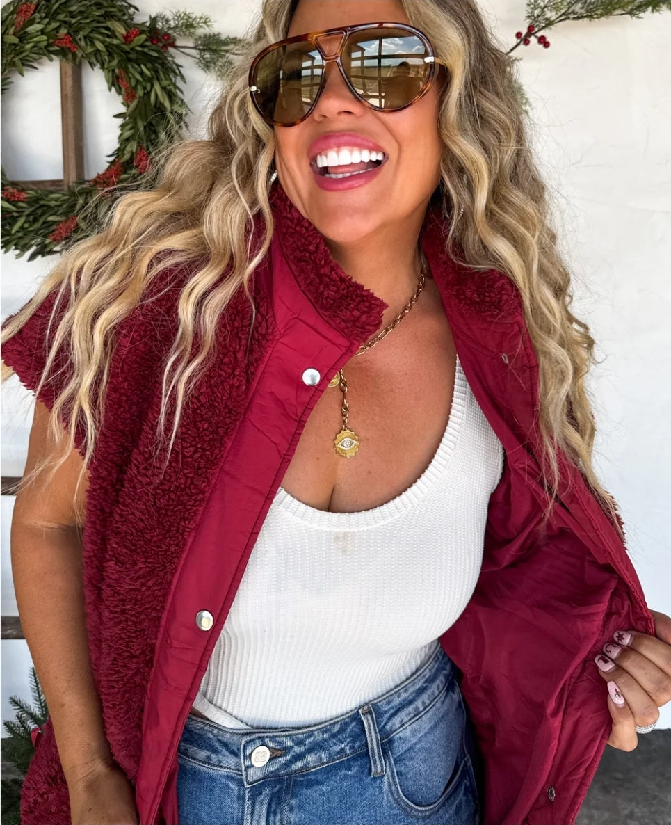 PREORDER- LINDEN SHERPA VEST JACKET