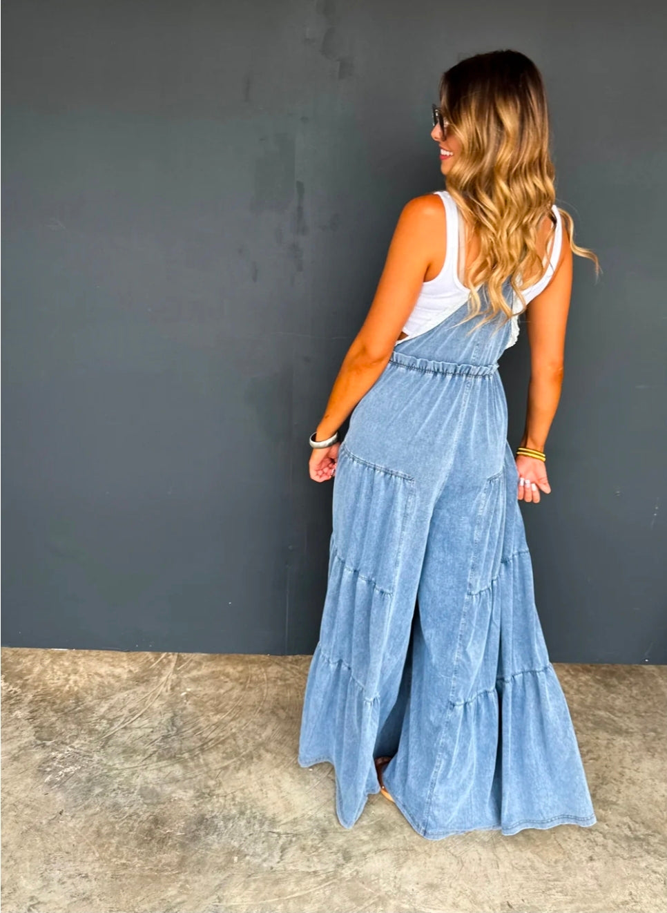 PREORDER- BOHO & LACE DENIM OVERALLS