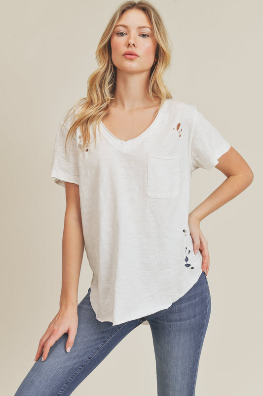 Distressed T Shirt
