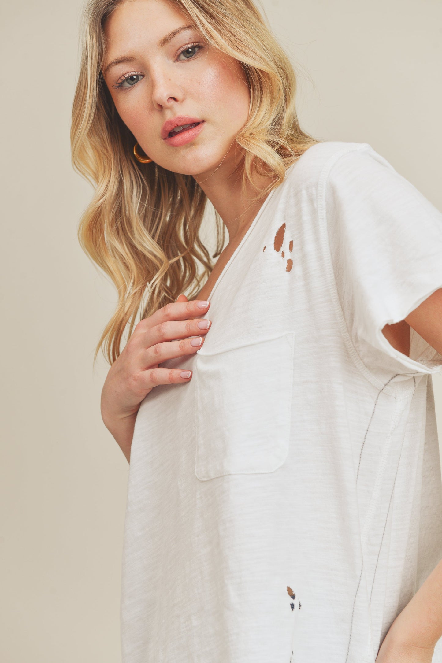 Distressed T Shirt