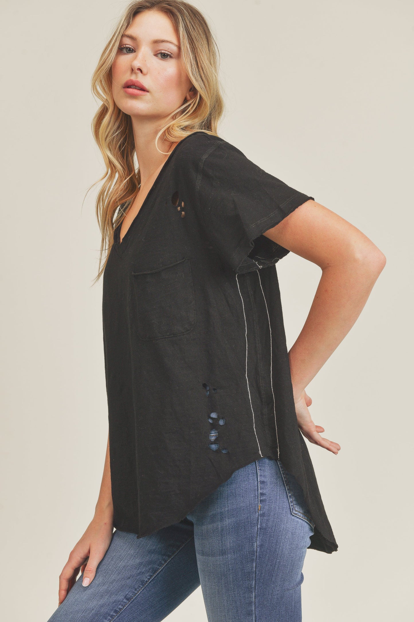 Distressed T Shirt
