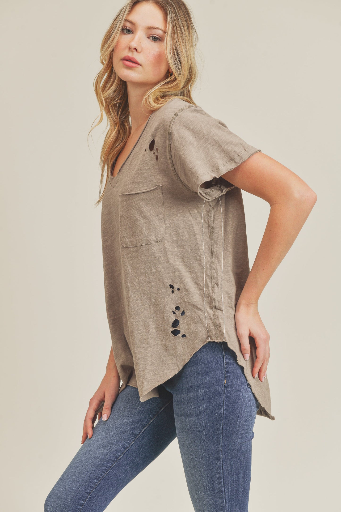 Distressed T Shirt