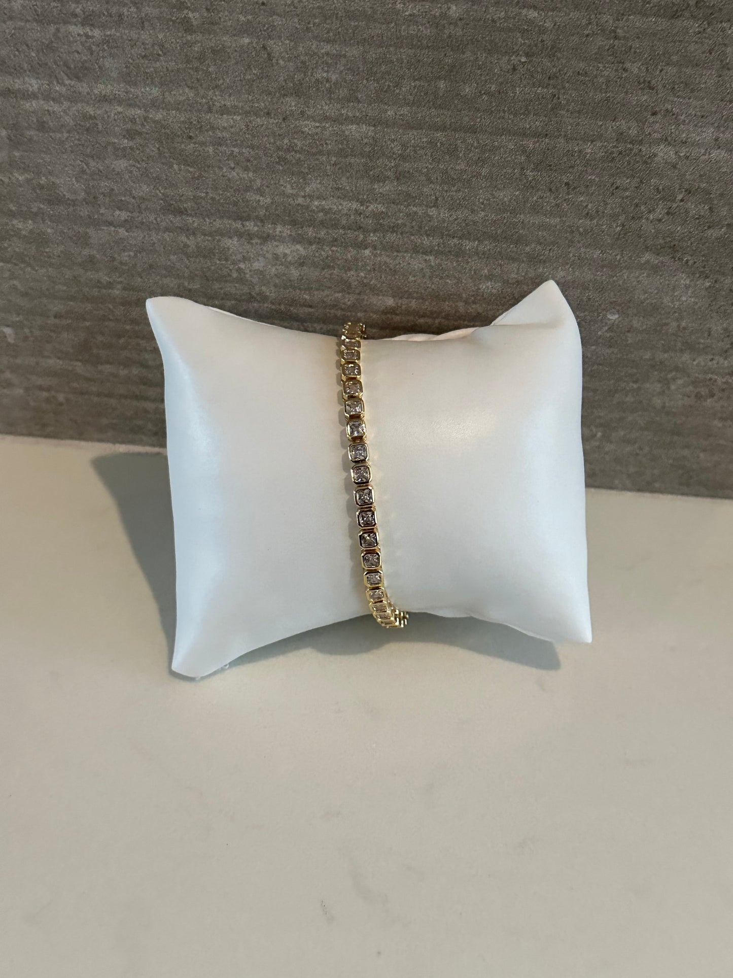 SQUARE CZ TENNIS BRACELET