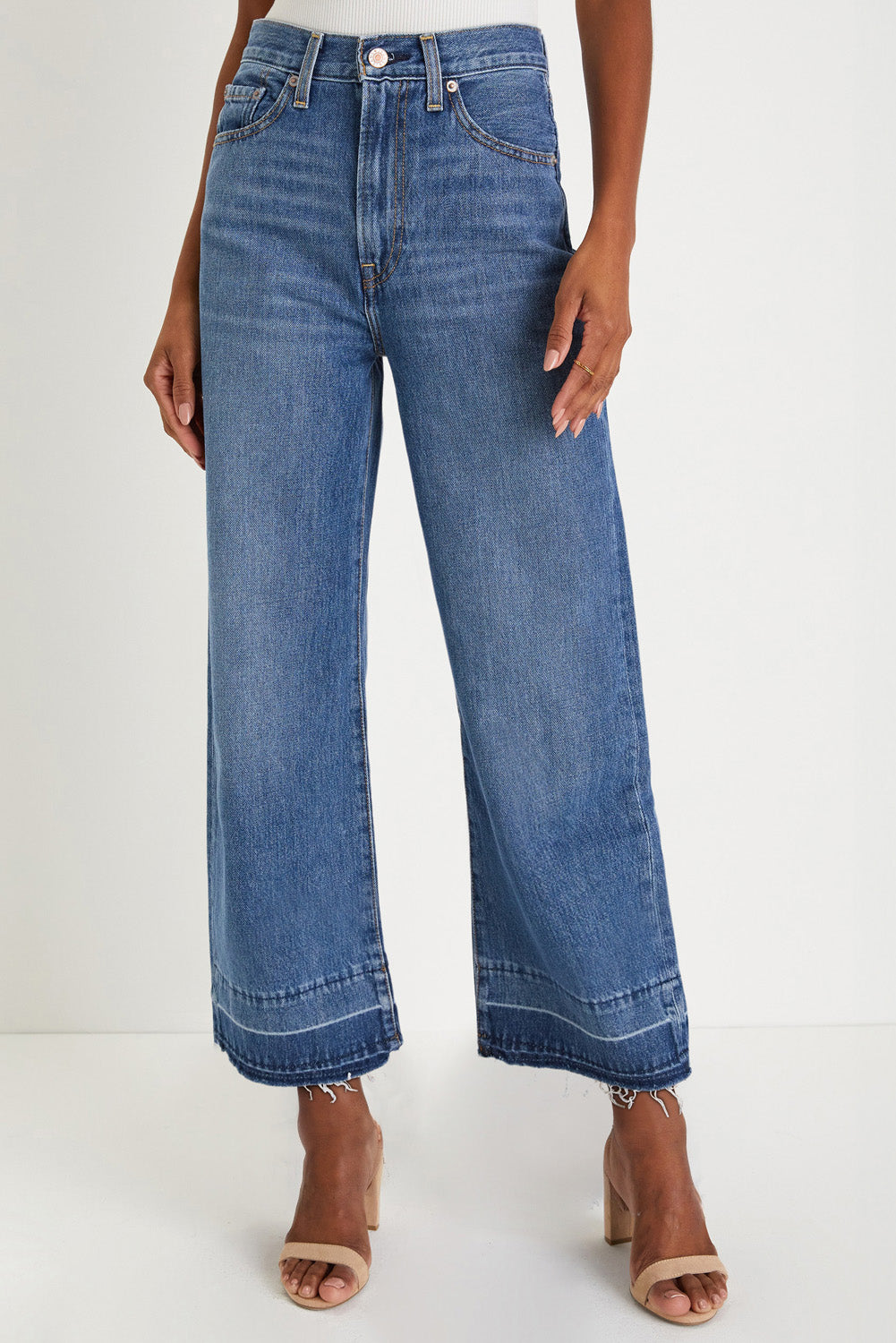 Raw Hem High Waist Jeans *multiple washes* RTS