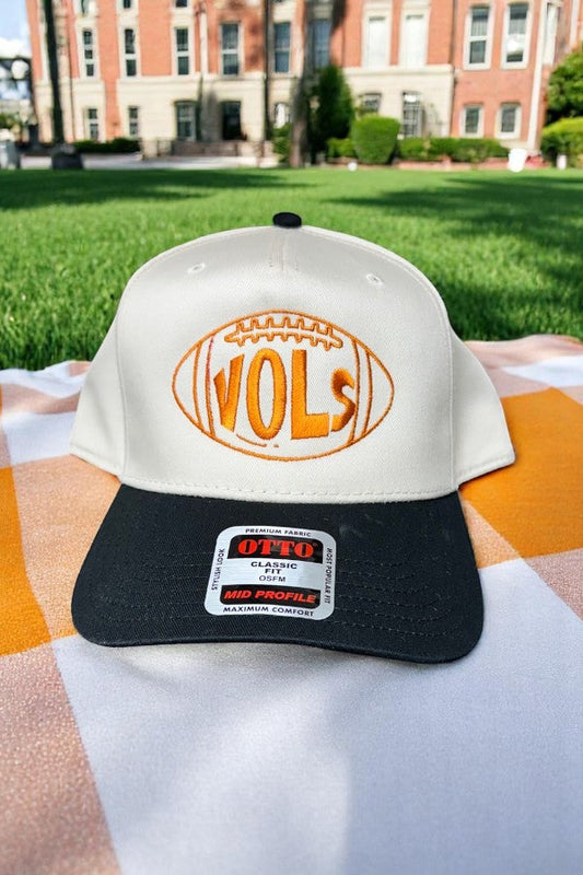 SC - Vols Football Natural/Black Embroidered Hat