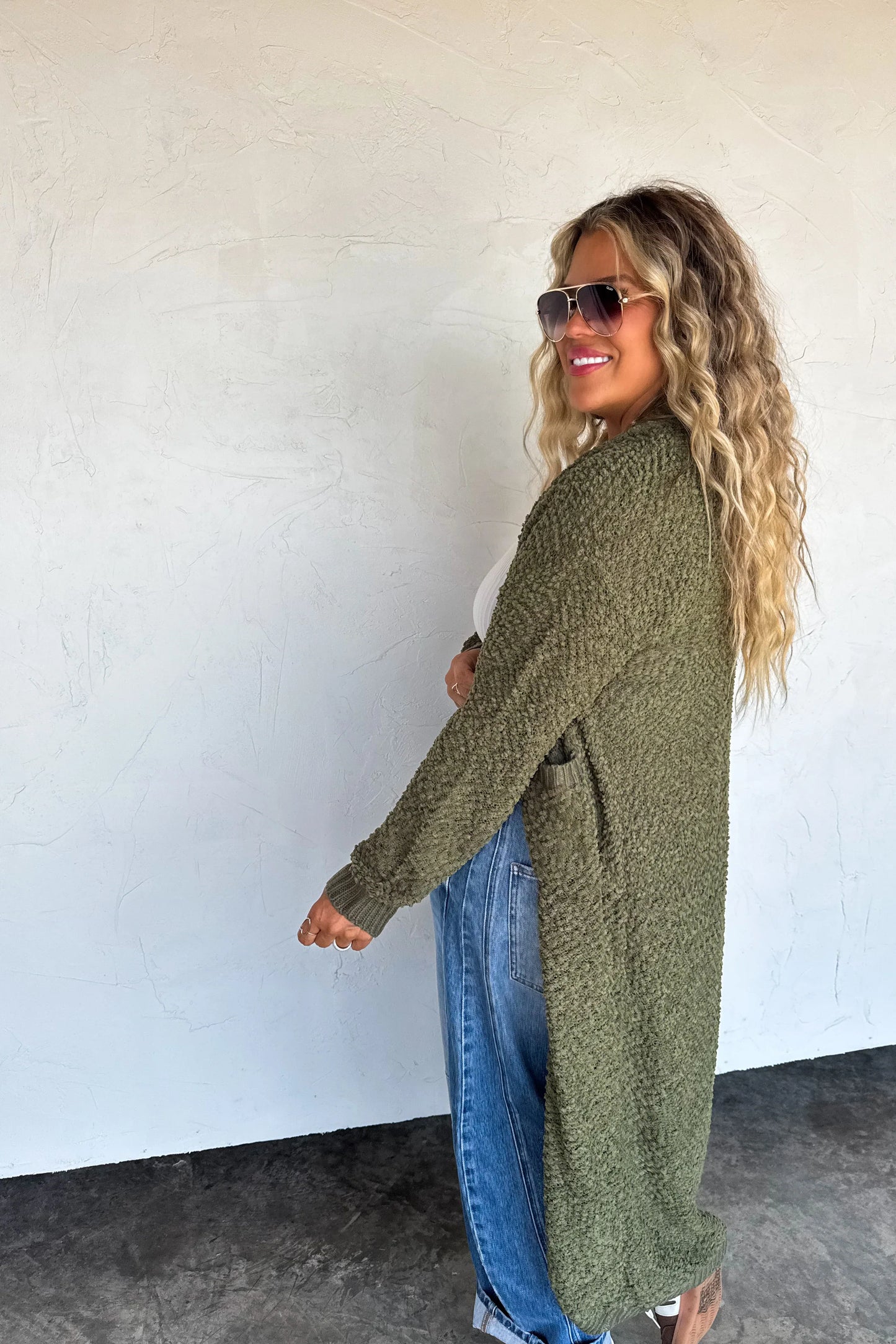 PREORDER- POPPY KNIT POPCORN CARDIGAN