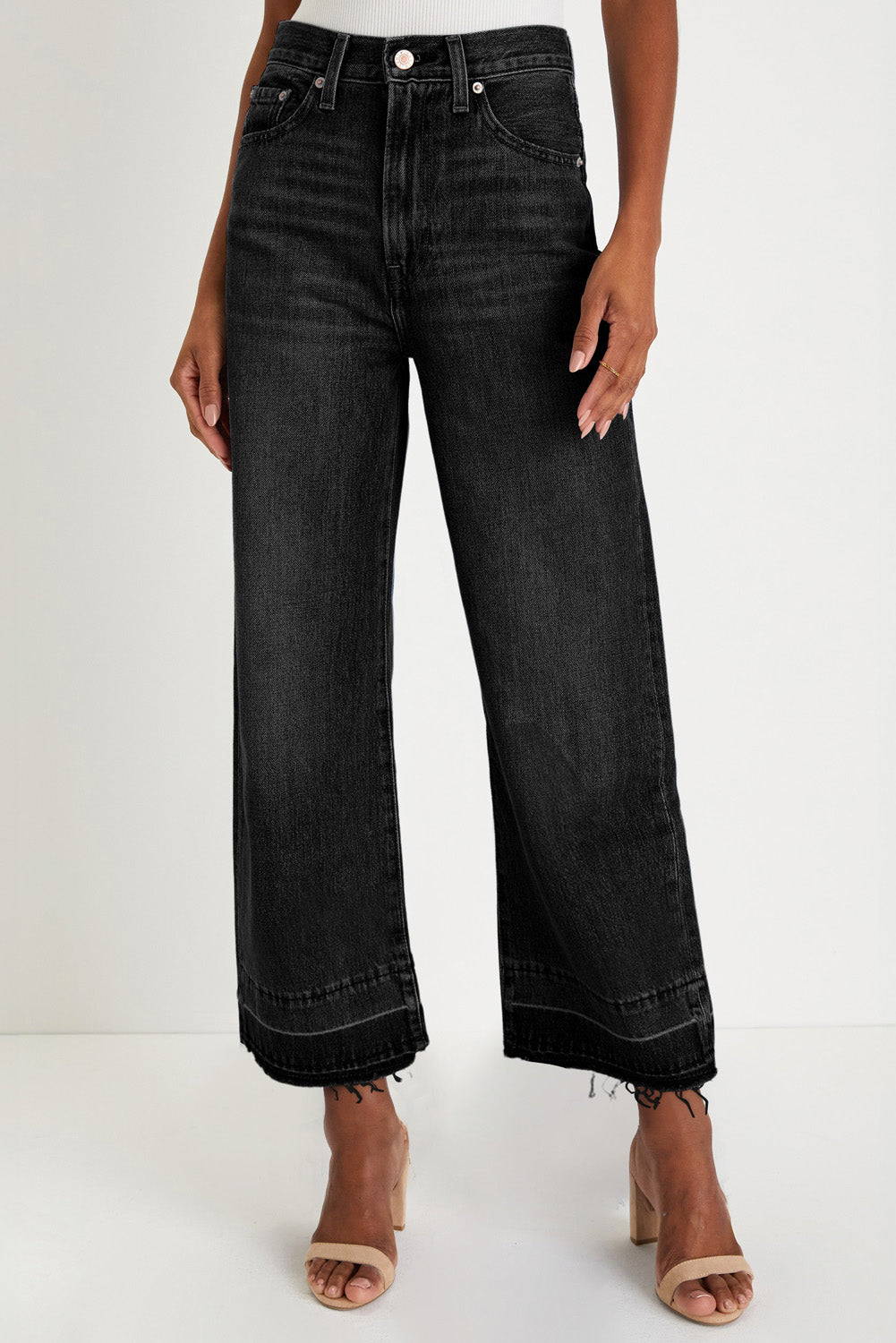 Raw Hem High Waist Jeans *multiple washes* RTS