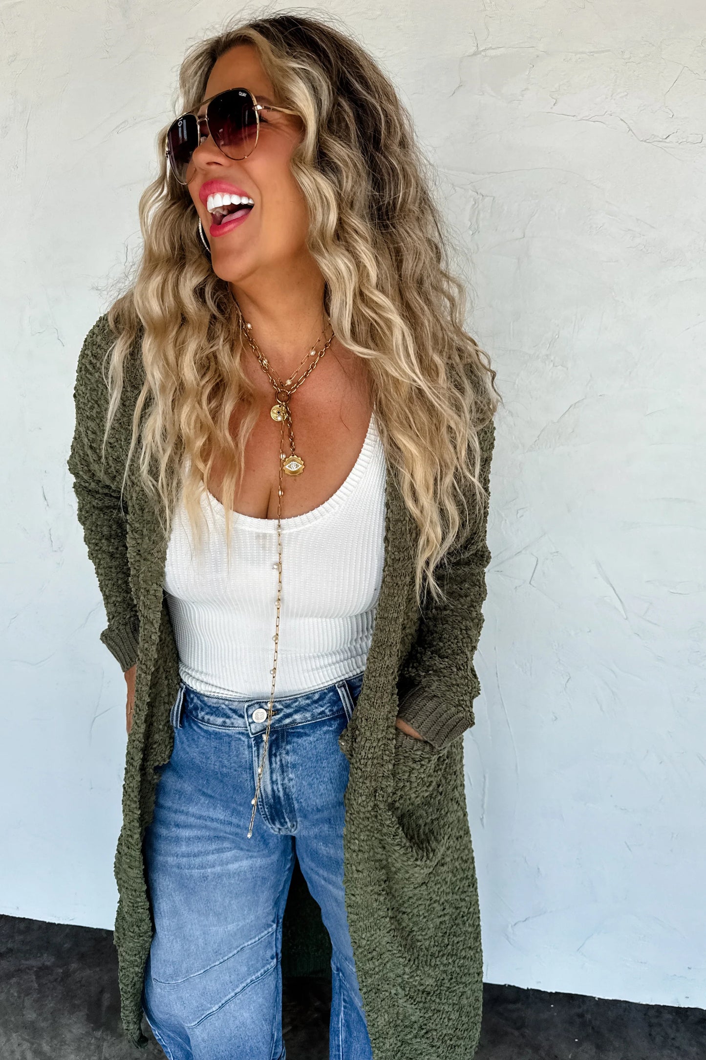 PREORDER- POPPY KNIT POPCORN CARDIGAN