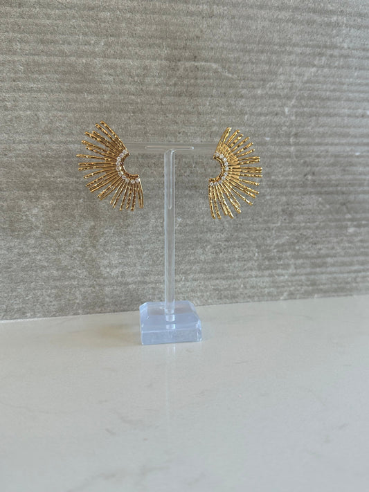 18k Sunflower Earrings