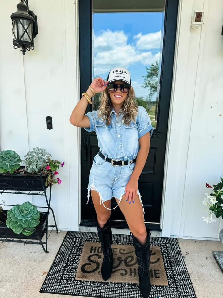 PREORDER RANDI DENIM ROMPER 😍