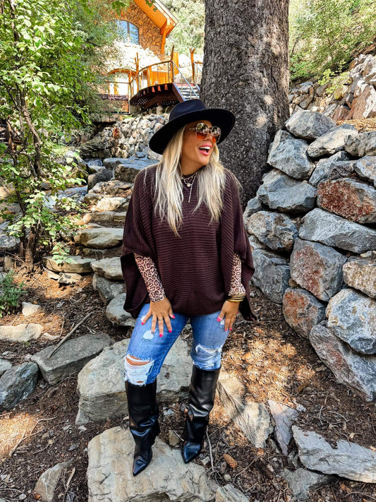 Meg Pullover Poncho Sweater