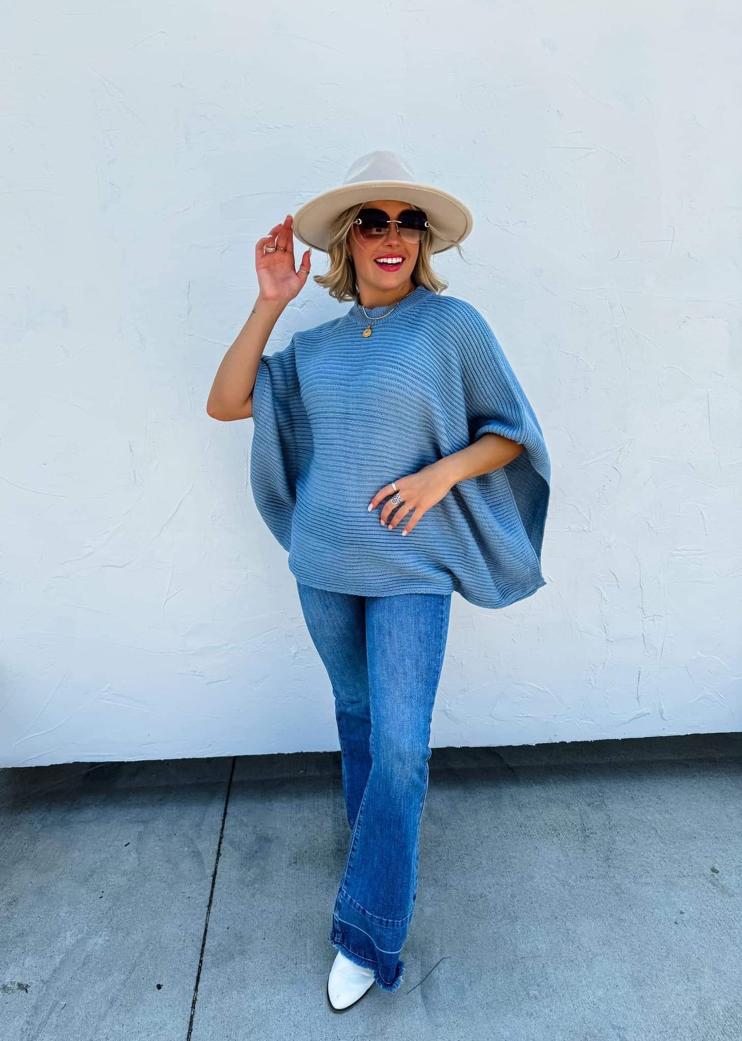 Meg Pullover Poncho Sweater