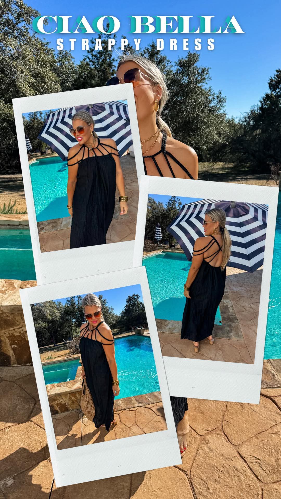 PREORDER- 2nd CUT- CIAO BELLA STRAPPY DRESS- ETA 3/24