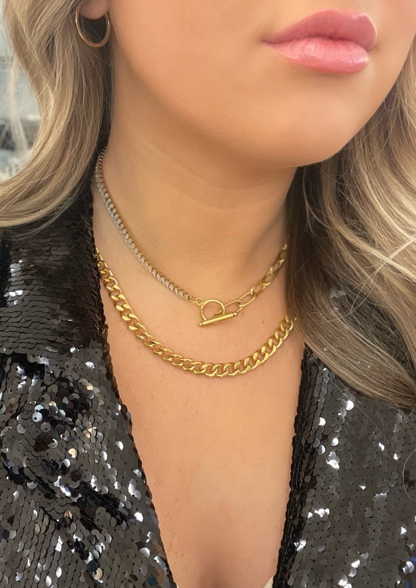 Retro Stainless Steel Cuban Chain Necklace