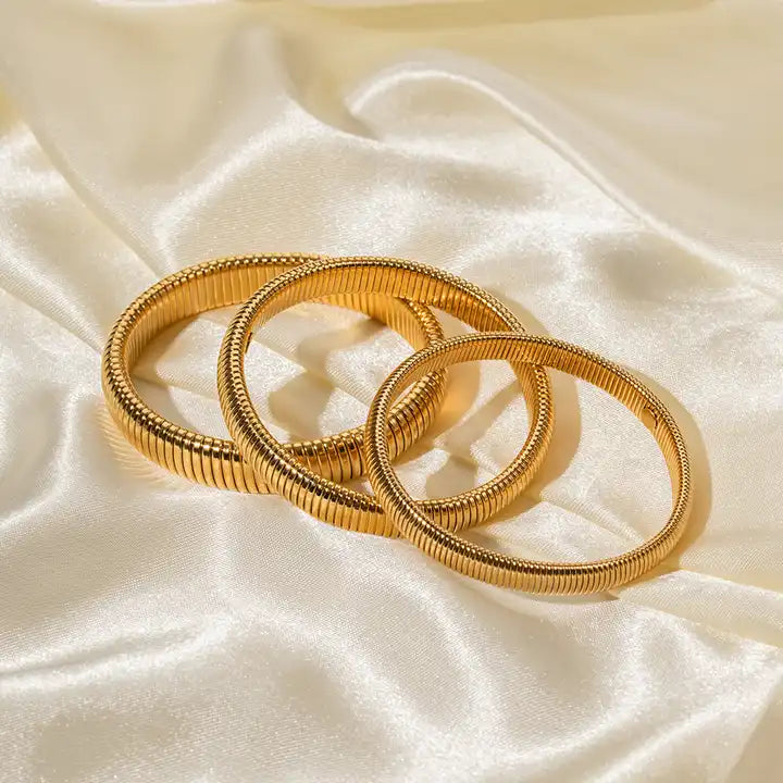 Flex 18k Gold Plated Mesh Bracelet