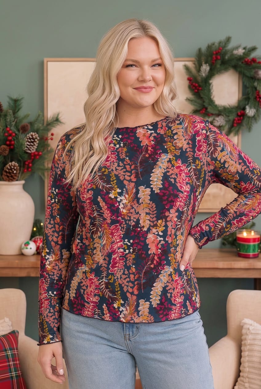 Forest Fern Knit Long Sleeve