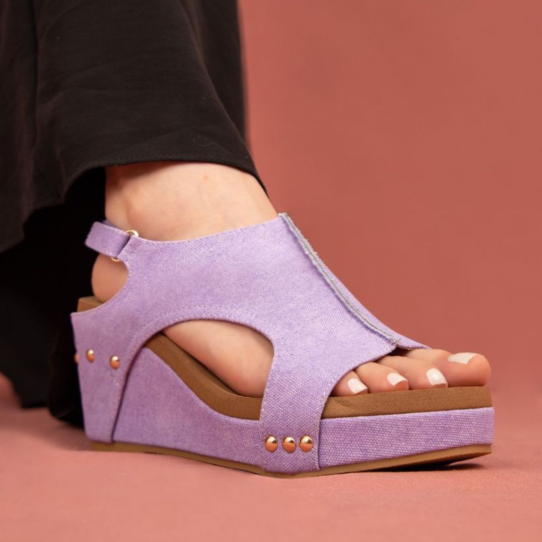 Melissa Color Pop Wedge – Slingback Denim Platform in 3 Bright Shades