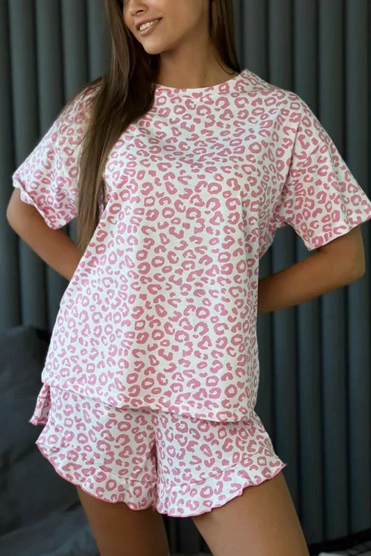 Pink Leopard Crew Set September RTS